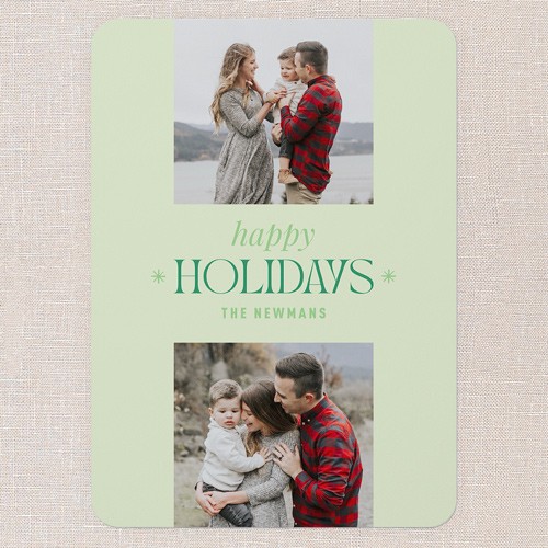 Matte Green Holiday Card