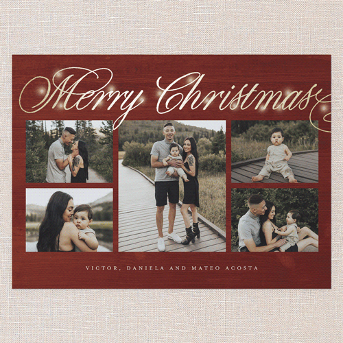 Illuminating Type 6x8 Red  Holiday Card