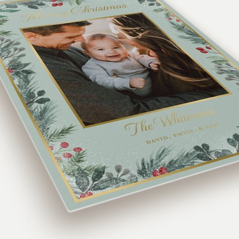 Berry Greenery Holiday Card