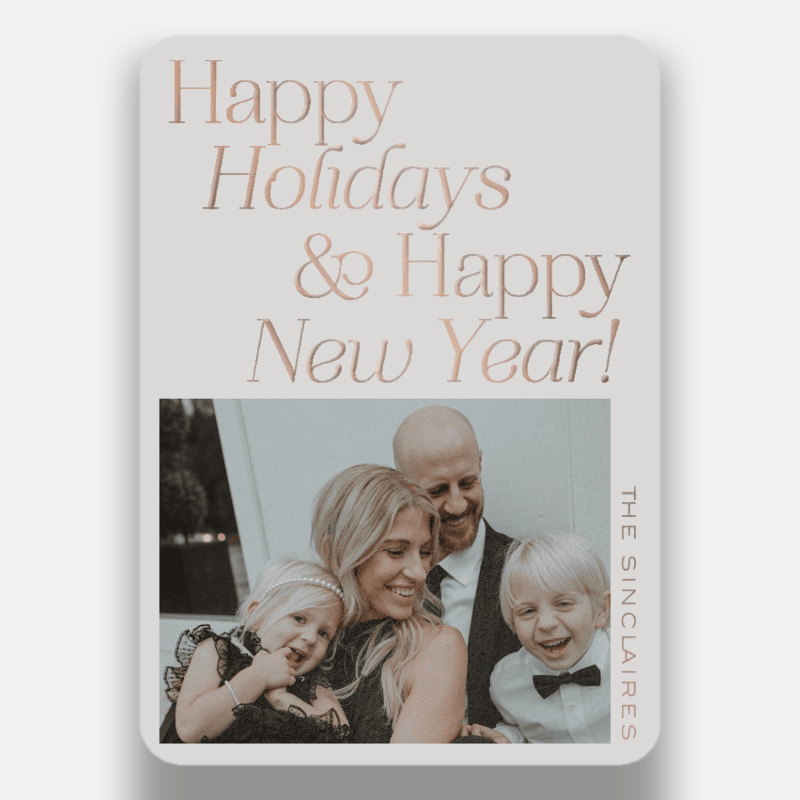 Editorial Serif Holiday Card