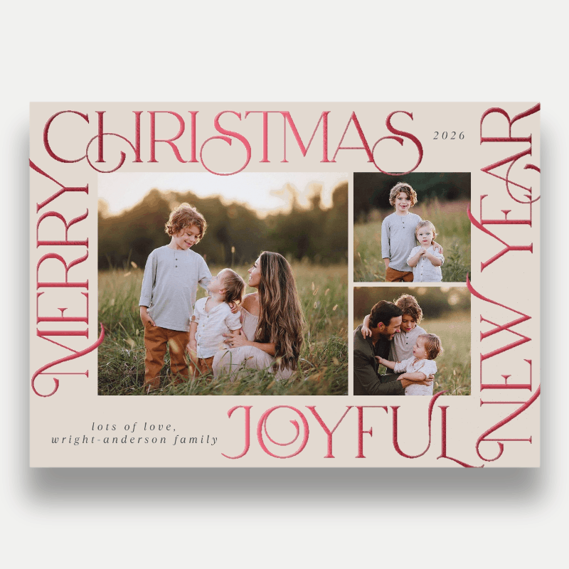 Word Frame Holiday Card