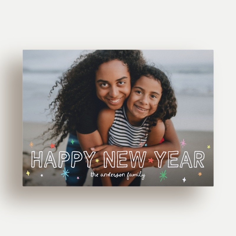 Doodle Stars New Year's Card