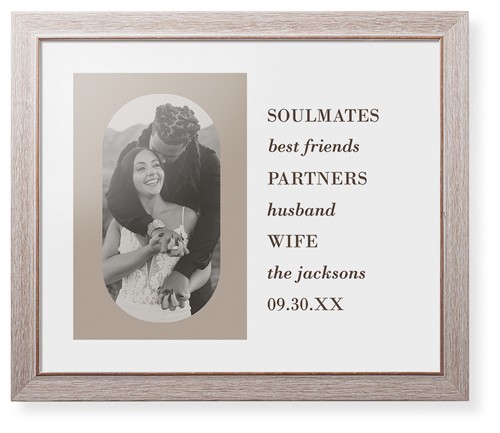 Framed Prints: Traits of the Best Rustic Modern Frame White Top & Bottom Mat 16x20 Beige 1 Photo Shutterfly
