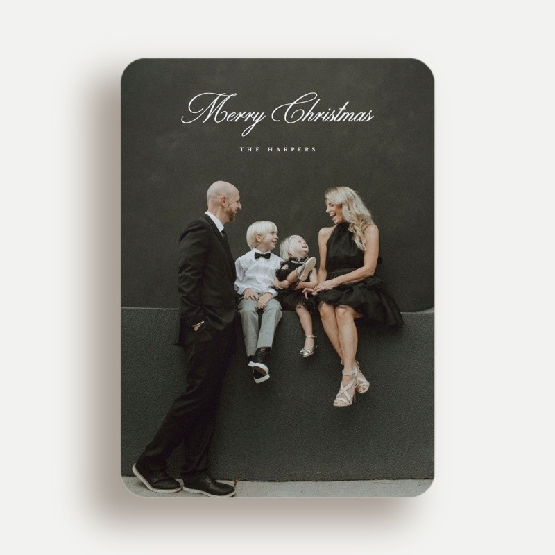 Upscale Script Holiday Card