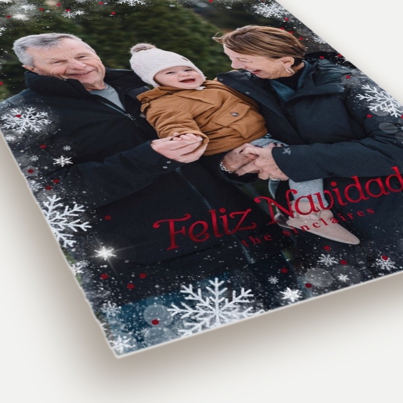 Falling Snowflakes Holiday Card