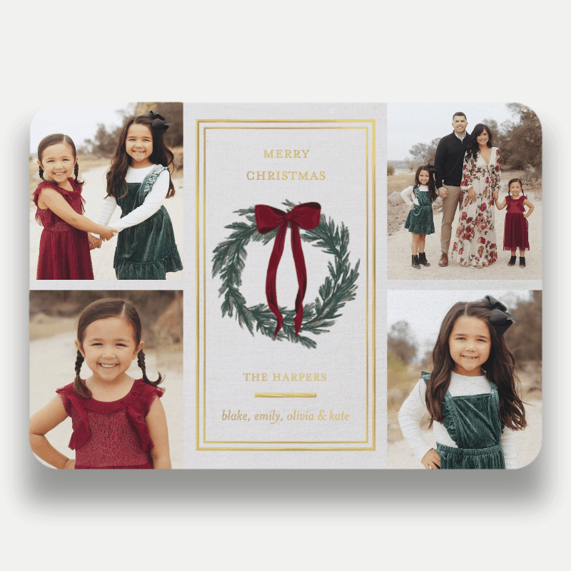 Centered Wreath Holiday Card