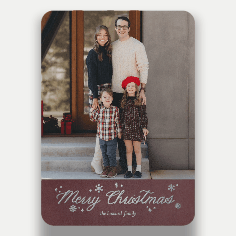 Snowflake Script Holiday Card