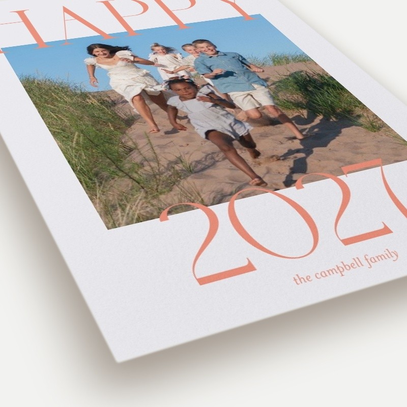 Oversized Serif New Year's Card