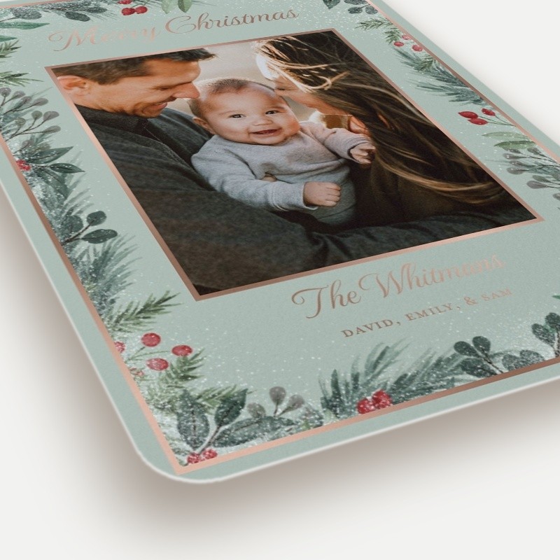 Berry Greenery Holiday Card