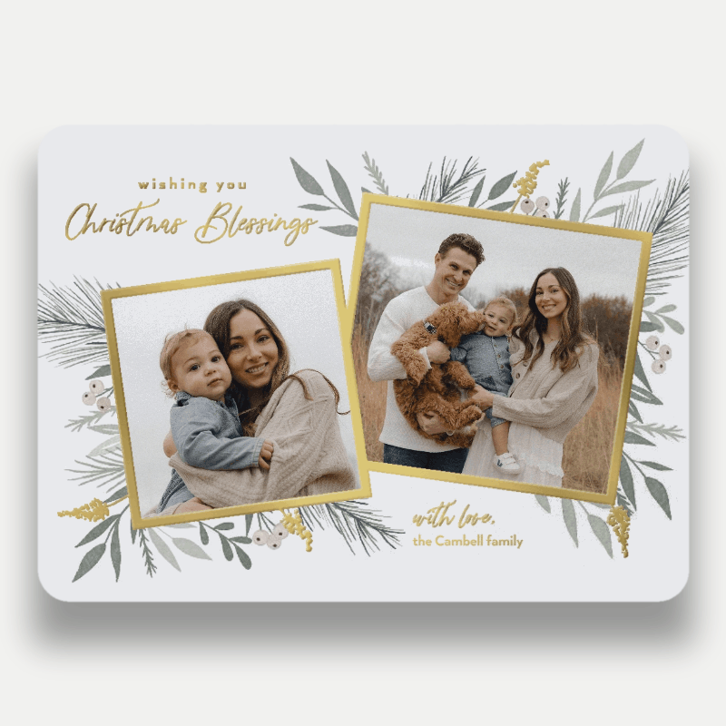 Elegant Botanicals Holiday Card