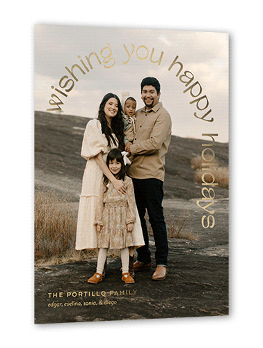 Arched Expression 5x7 White  Holiday Card