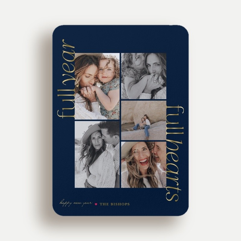 Vertical Script New Year's Card