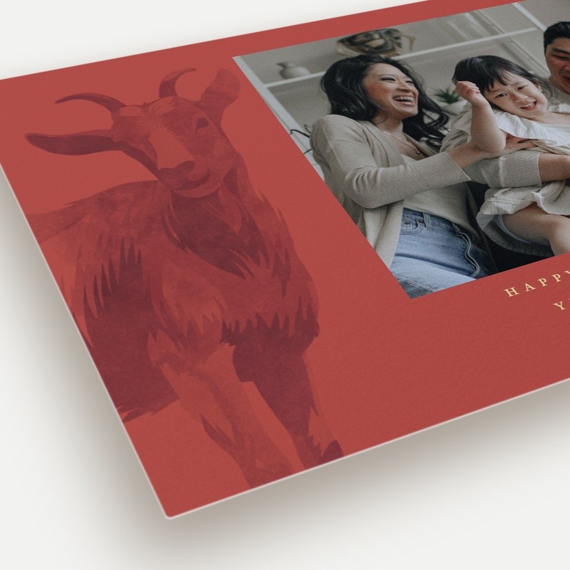 Goat New Year Lunar New Year Card