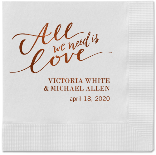 Elegant Artistic Wedding Napkins