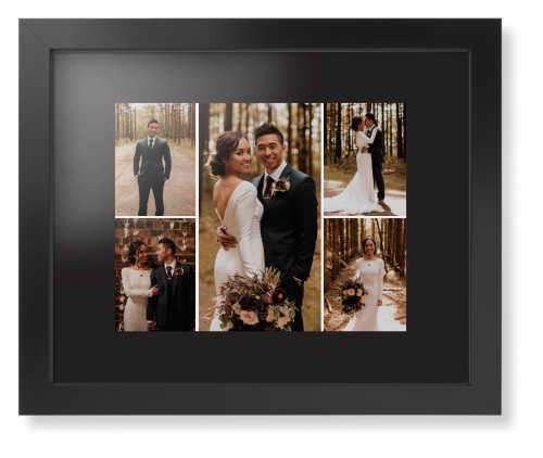 Framed Prints: Gallery of Five Portrait Black Contemporary Frame Black Top & Bottom Mat 11x14 5+ Photos Shutterfly