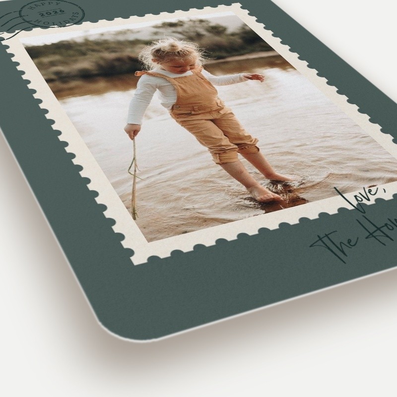 Postage Stamp Holiday Card