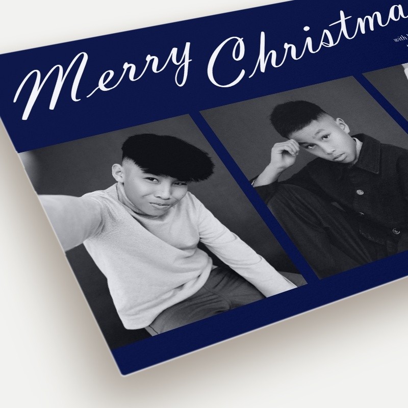 Bold Script Holiday Card