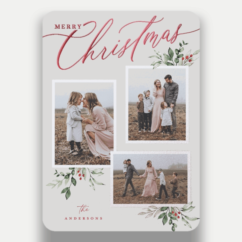Script and Snapshots Holiday Card