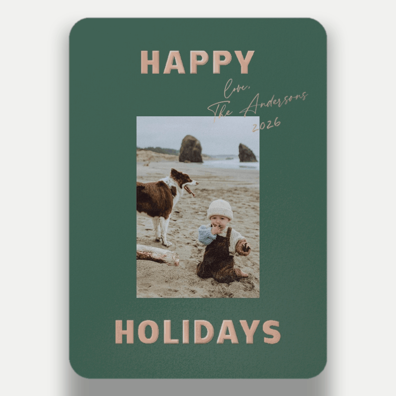Modern Signature Holiday Card