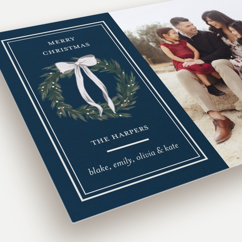 Centered Wreath Holiday Card