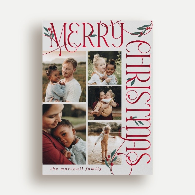 Custom Foil Pressed Photo Cards