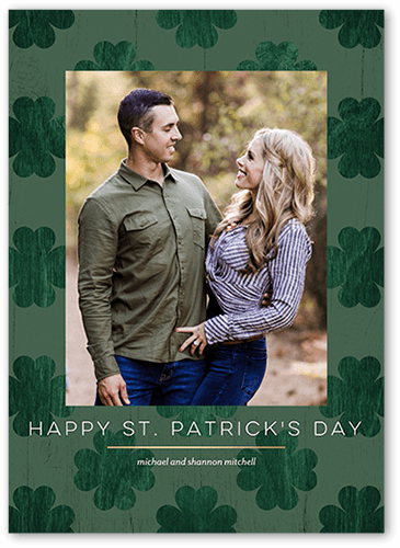Rustic Luck 5x7 Green  St. Patrick's Day Card