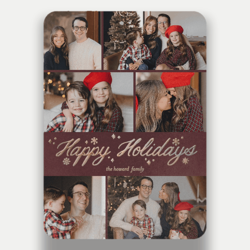 Snowflake Script Holiday Card