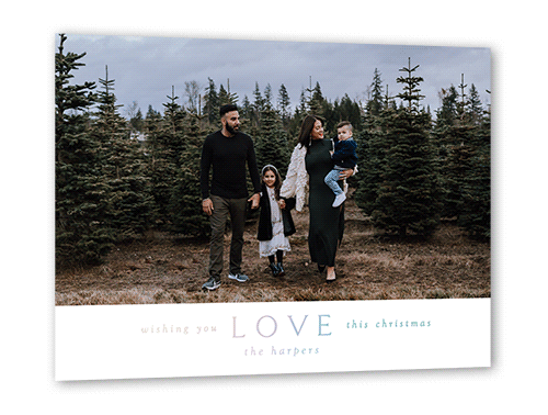 Affectionate Message 5x7 White  Holiday Card