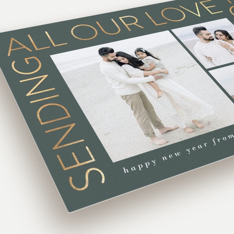 Sending All Our Love New Year's Card