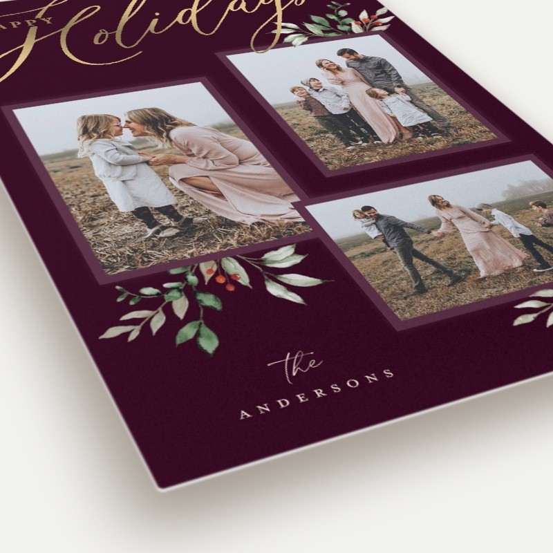 Script and Snapshots Holiday Card