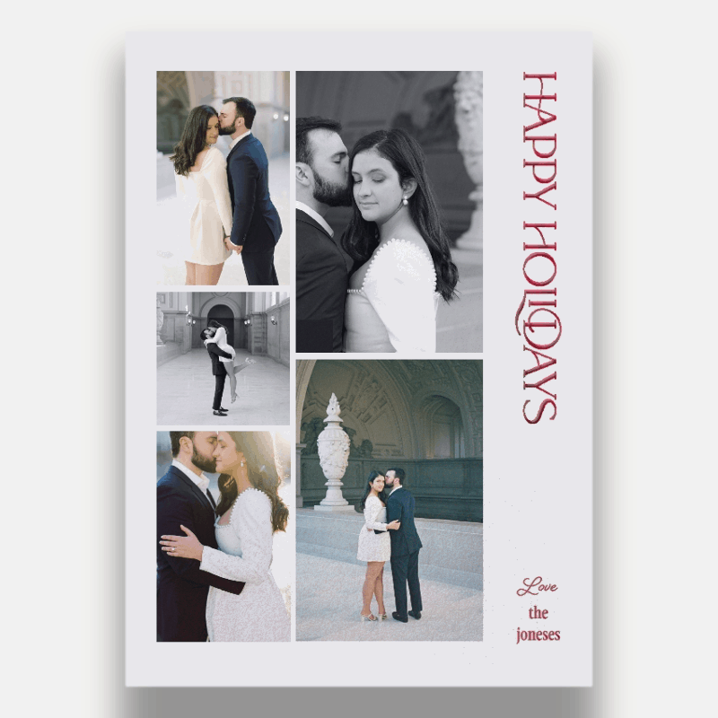 Vertical Swash Holiday Card