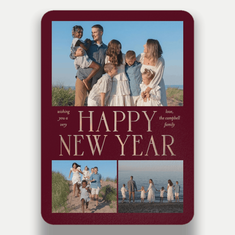 Bold Snapshot New Year's Card