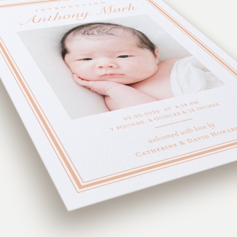 Classy Frame Birth Announcement
