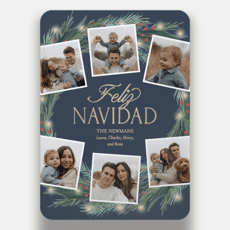 Encircled Wreath Holiday Card
