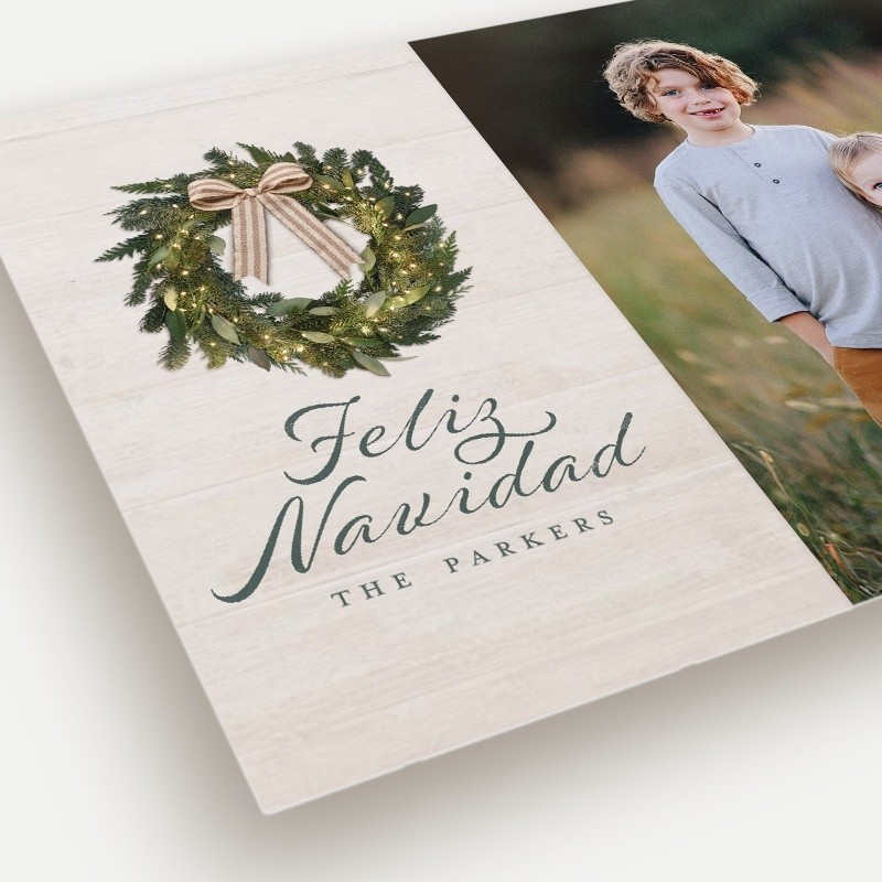 Rustic Wreath Holiday Card