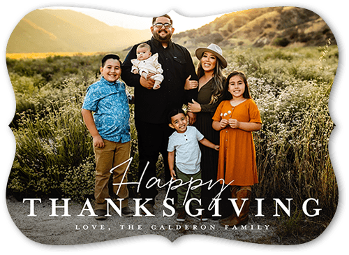 Humble Thanks 5x7 White  Thanksgiving Card