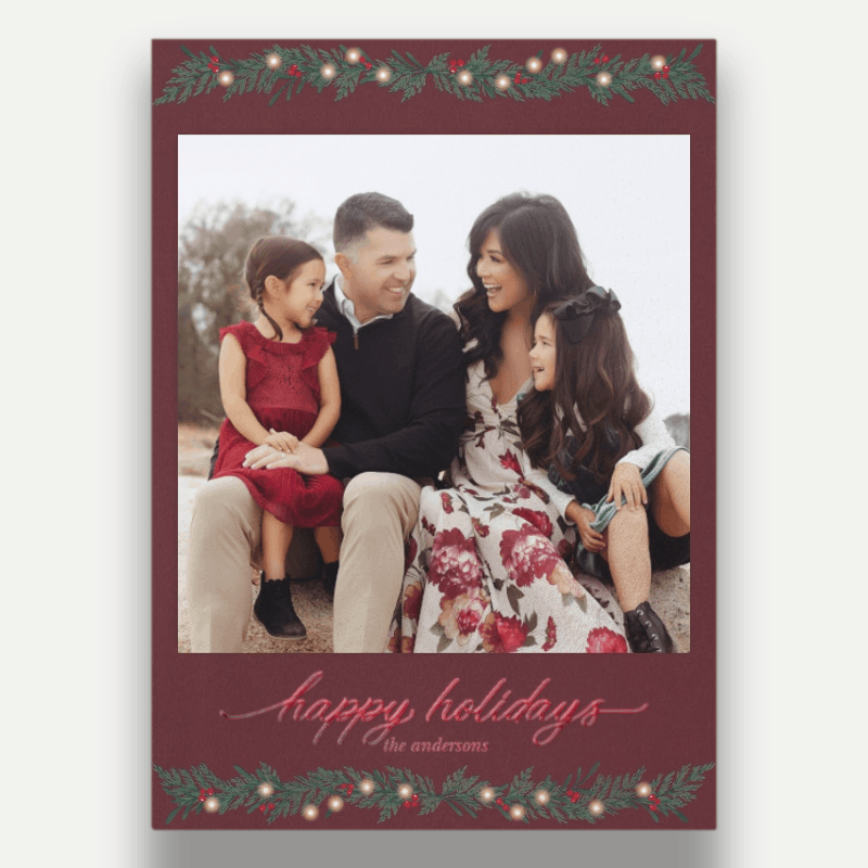 Berry Garland Holiday Card
