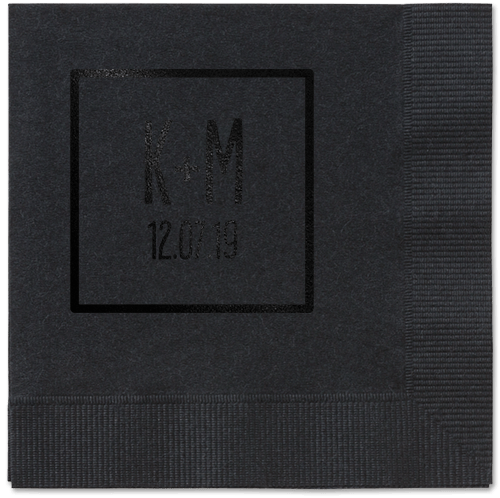 Black Matte Wedding Napkins