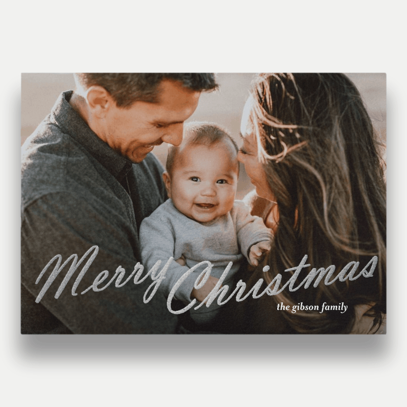 Glitz Script Holiday Card