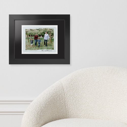 Brush Stroke Border 8x10 Gray  Framed Print