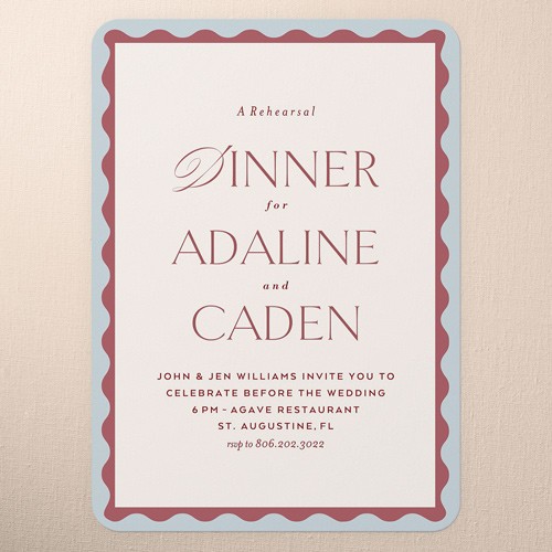 Red Rehearsal Dinner Invitation