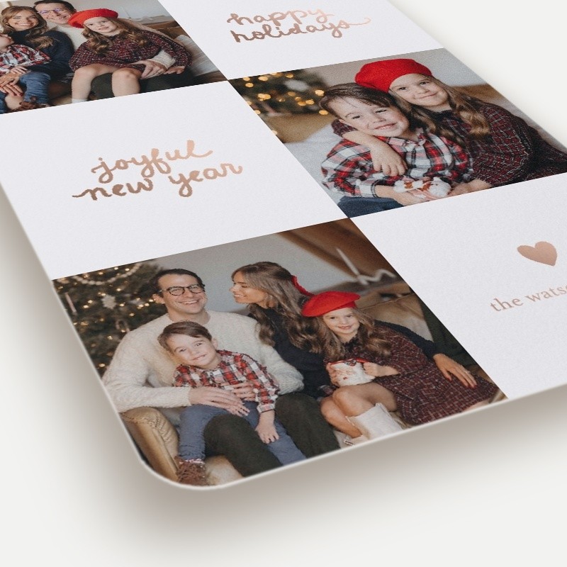 Checkered Collage Holiday Card