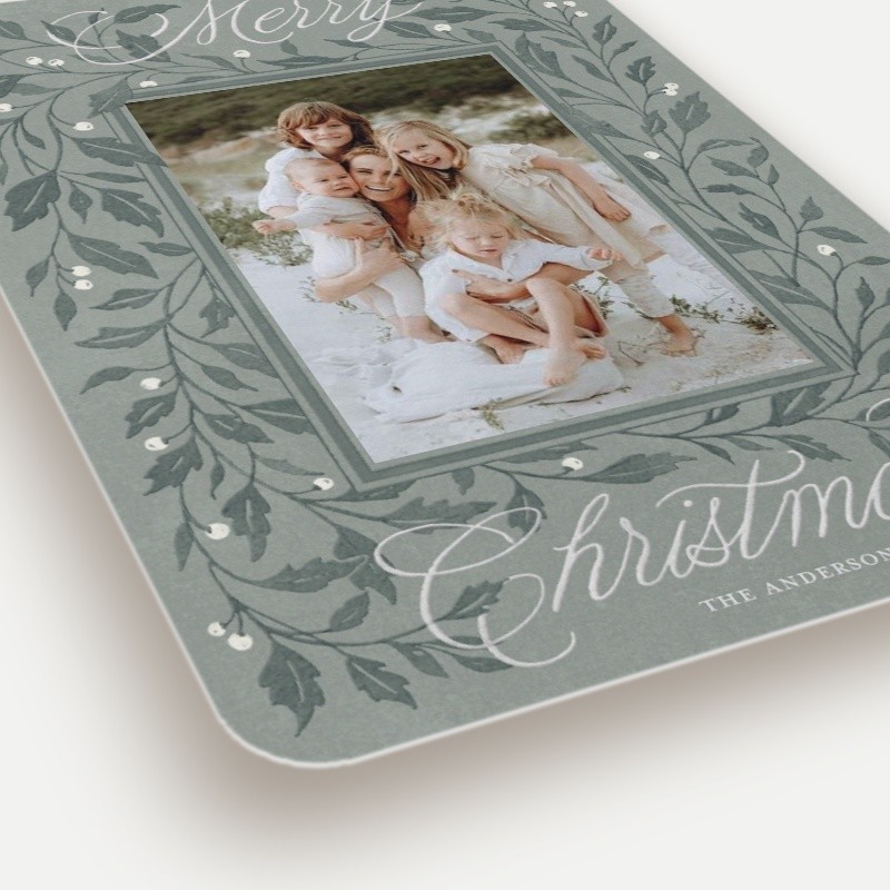 Holly Frame Holiday Card