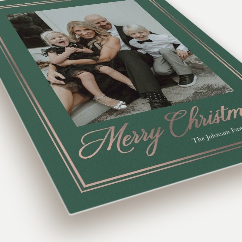 Script Border Holiday Card