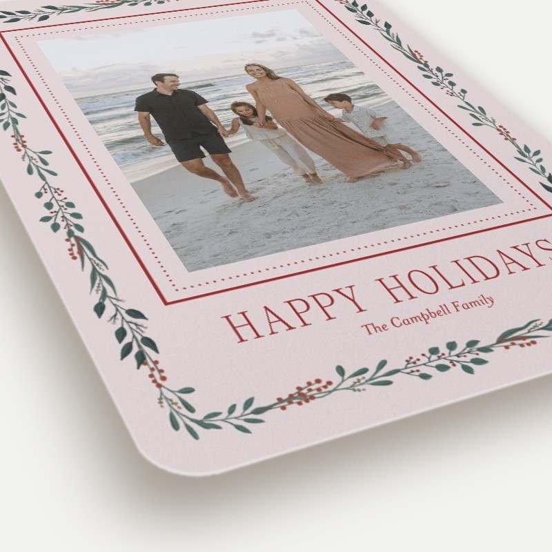 Garland Border Holiday Card