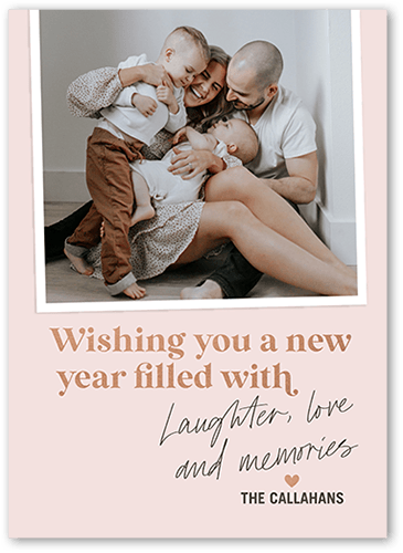 New Year Memories 5x7 Beige  New Year's Card