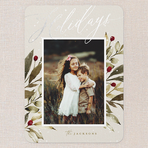 Silver Foil Holiday Card