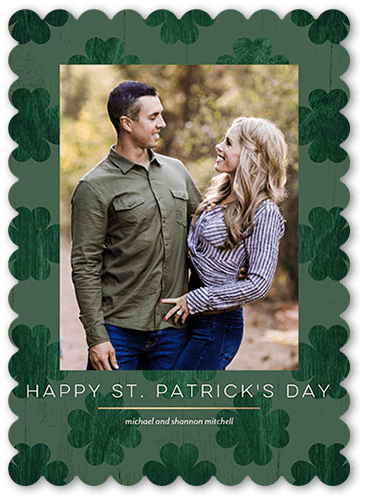 Rustic Luck 5x7 Green  St. Patrick's Day Card