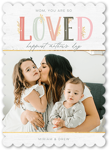 Ornamental Love 5x7 White  Mother's Day Card