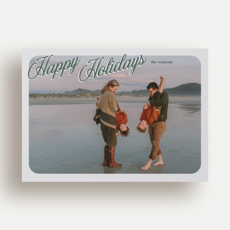 Classic Script Frame Holiday Card